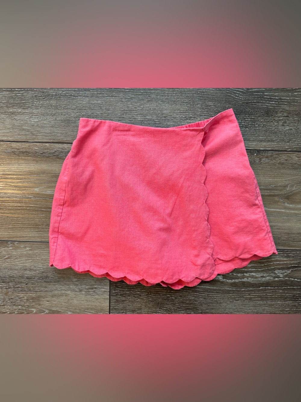 🌞 Sale 3 for $15  Gap girls XXL/14-16  coral pink linen-blend skort/ relaxed fit